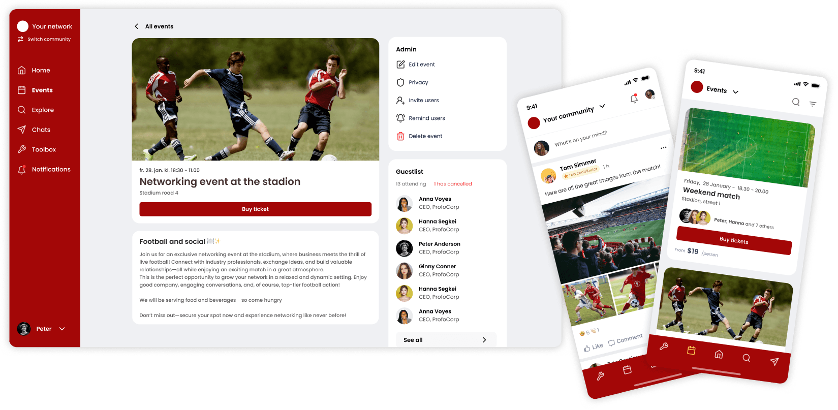LinkUp satt opp for sponsornettverket til et idrettslag